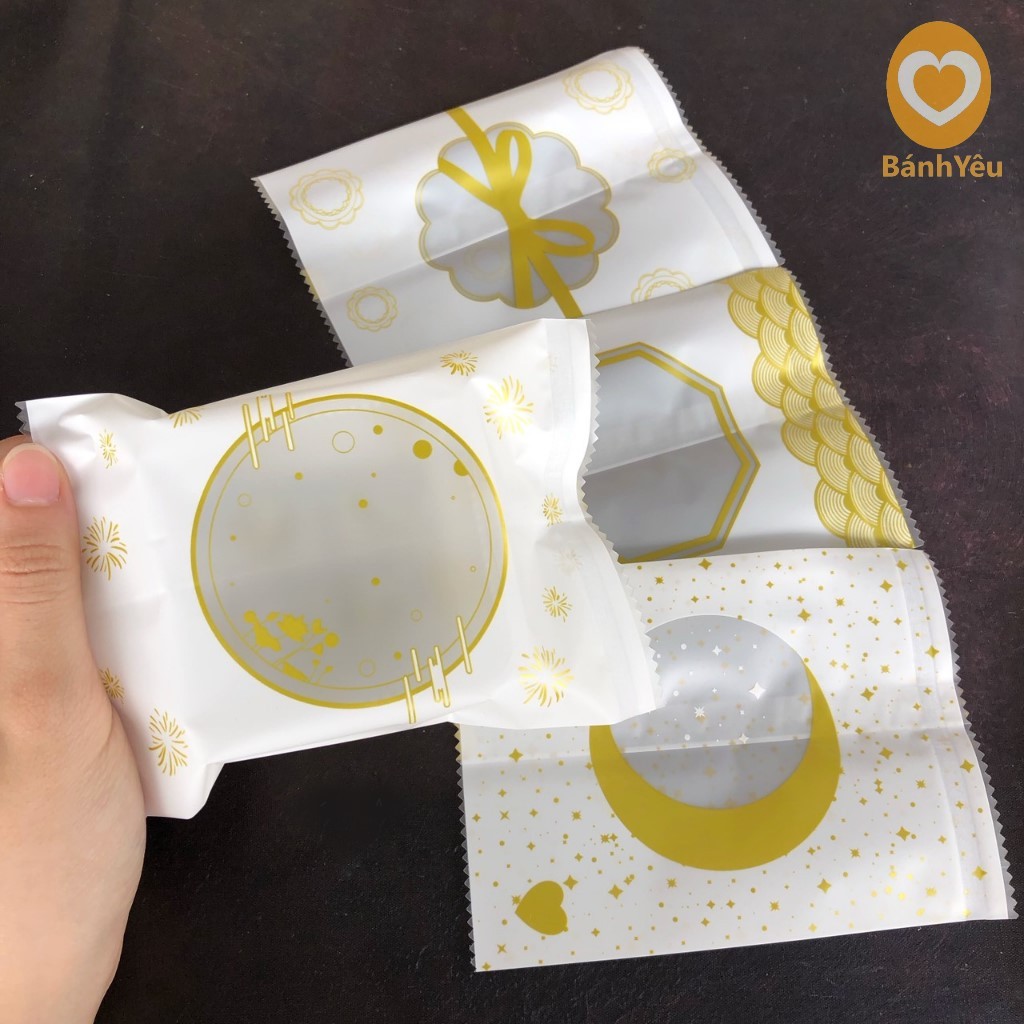 Túi ép đựng bánh trung thu-Mẫu trăng nơ
