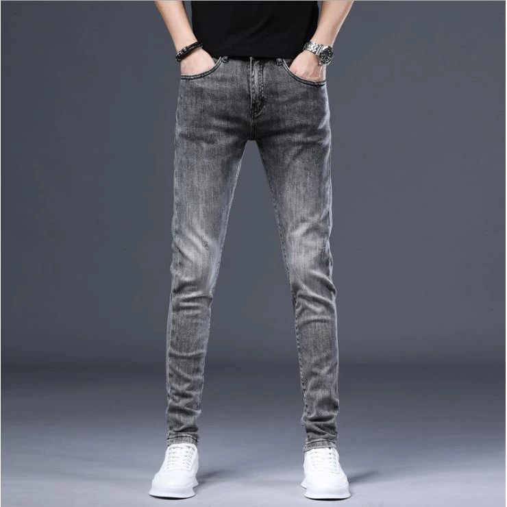 Quần Jean Nam Quần Bò Nam Trơn Co Giãn Dáng Ôm Phong Cách Thời Trang Siêu Hot