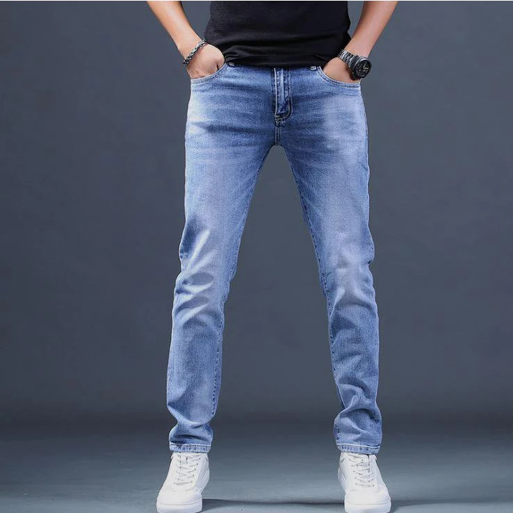 Quần Jean Nam Quần Bò Nam Trơn Co Giãn Dáng Ôm Phong Cách Thời Trang Siêu Hot