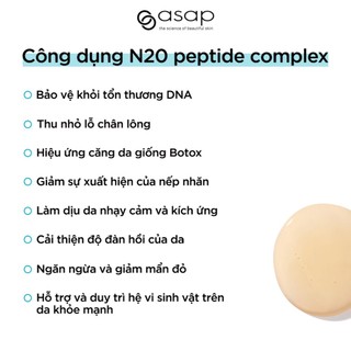 Asap N20 Peptide Complex – Tinh Chất Chống Lão Hoá Và Hỗ Trợ Làm Sáng Da 30ml