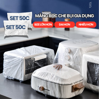 Set 50 Chiếc Màng Bọc Phủ Đồ Dùng Đồ Gia Dụng Dày Dặn CỠ ĐẠI Chống Bụi Chống Nước Co Giãn