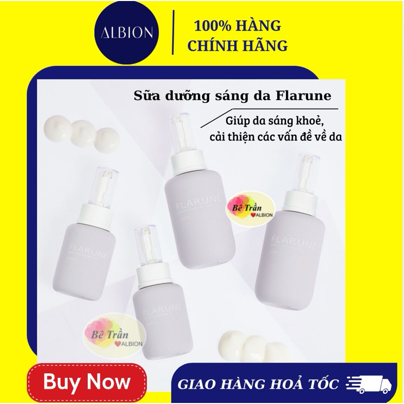 Albion] Sữa dưỡng sáng da Flarune Bright Refine Milk M 200g, 110g