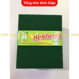 Miếng cước cọ rửa chén bát nồi chảo màu xanh bản to bền đẹp dễ vệ sinh, cọ xoong nồi, 1 Miếng