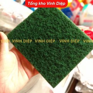 Miếng cước cọ rửa chén bát nồi chảo màu xanh bản to bền đẹp dễ vệ sinh, cọ xoong nồi, 1 Miếng