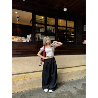 Quần Nora 2 nắp túi/ Áo croptop trễ vai Gemma
