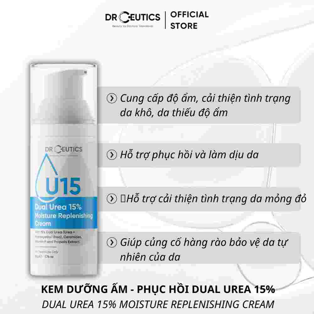 Ảnh DRCEUTICS Kem Dưỡng Ẩm Và Phục Hồi Da Dual Urea 15% Moisture Replenishing Cream (50g) 4