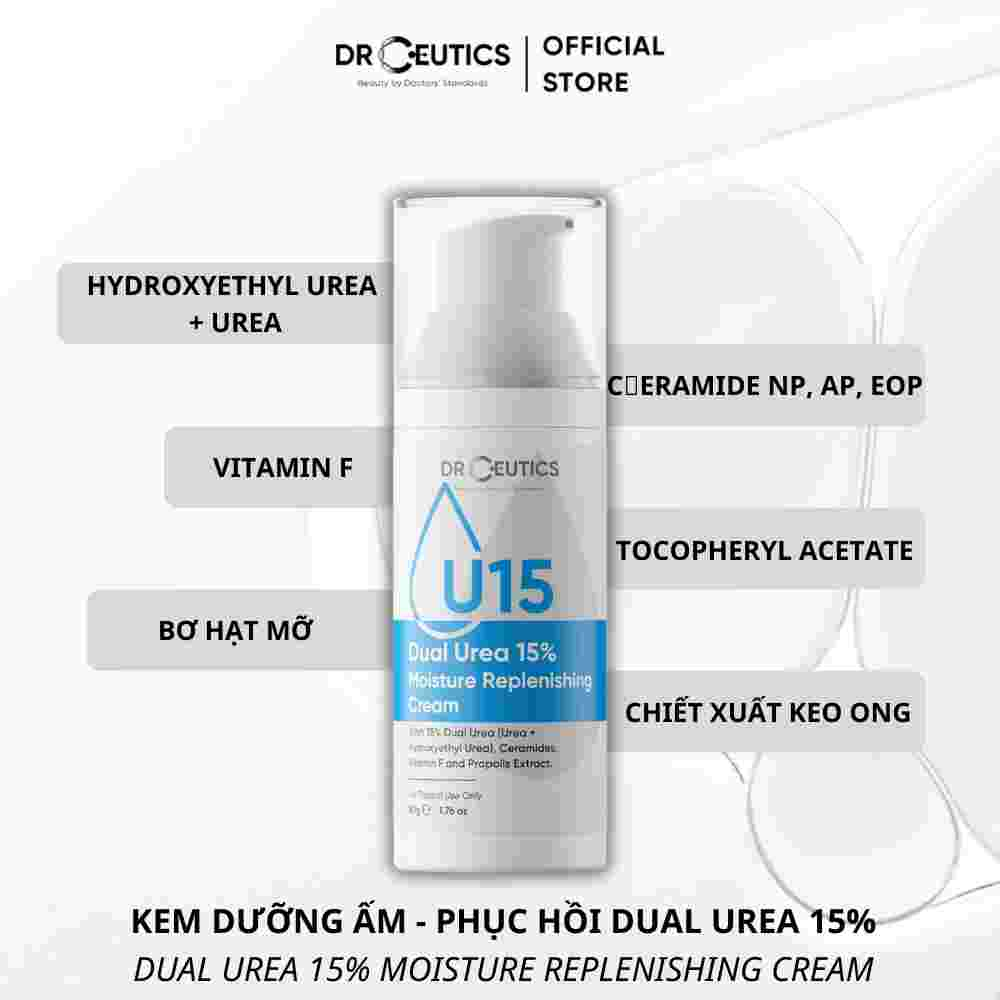 Ảnh DRCEUTICS Kem Dưỡng Ẩm Và Phục Hồi Da Dual Urea 15% Moisture Replenishing Cream (50g) 3