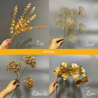 [ QÙA TẶNG KÈM 10 LÌ XÌ TẾT2026 ] Đào đông 12 nhánh, lan hồ điệp trang trí tết phụ kiện trang trí oản