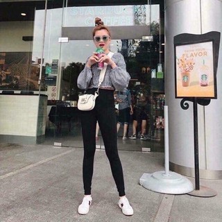 [Dài quần 103-105] Quần Legging Cạp Cao Tôn Dáng, Chất Vải Mì Hàn L1 đanh đẹp không xù dão phù hợp những chị em cao >m65
