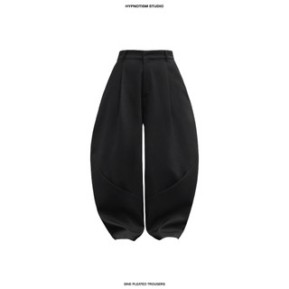 HYPNOTISM | SINE PLEATED TROUSERS - Quần tây ống cong line xẻ tà xéo