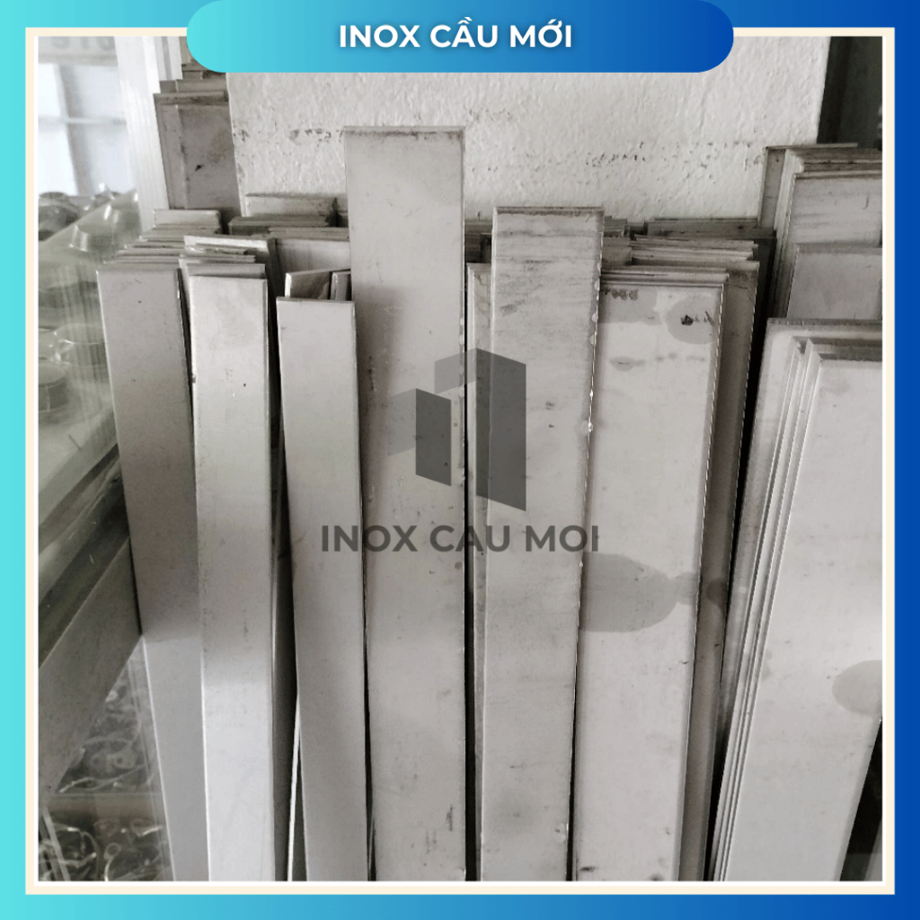 Thanh lá inox 304, lập là, nẹp la bản rộng 2cm, 3cm, dày 4ly/5ly, dài 1m/1,5m