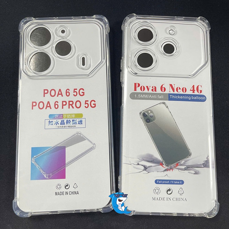 Ốp lưng Tecno pova 6, 6 Pro, 6 Neo 4G 5G dẻo trong suốt silicon chống sốc bảo vệ cam điện thoại