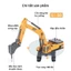 Đồ chơi mô hình xe đục phá bê tông bằng nhựa an toàn, khớp xoay 360 độ, có thể tháo rời các chi tiết