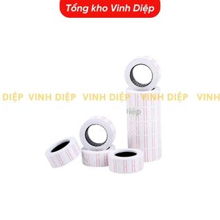 . 1 cây 10 cuộn Băng dính giấy dán giá, cuộn giấy ghi dán giá nhiều màu