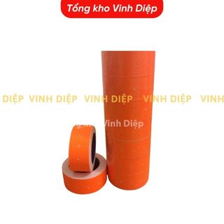. 1 cây 10 cuộn Băng dính giấy dán giá, cuộn giấy ghi dán giá nhiều màu