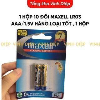 1 hộp 12 đôi Maxell LR03 AAA/1.5V hàng loại tốt , 1 hộp
