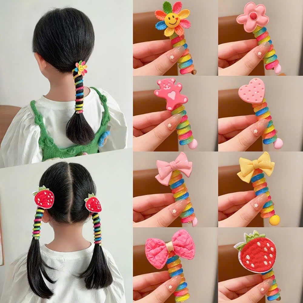[COMBO 10] Dây lò xo quấn tóc tạo kiểu đính nơ bay- hoa xinh xắn cho bé gái- DÂY BUỘC TÓC LÒ XO - MÃ: DAY2