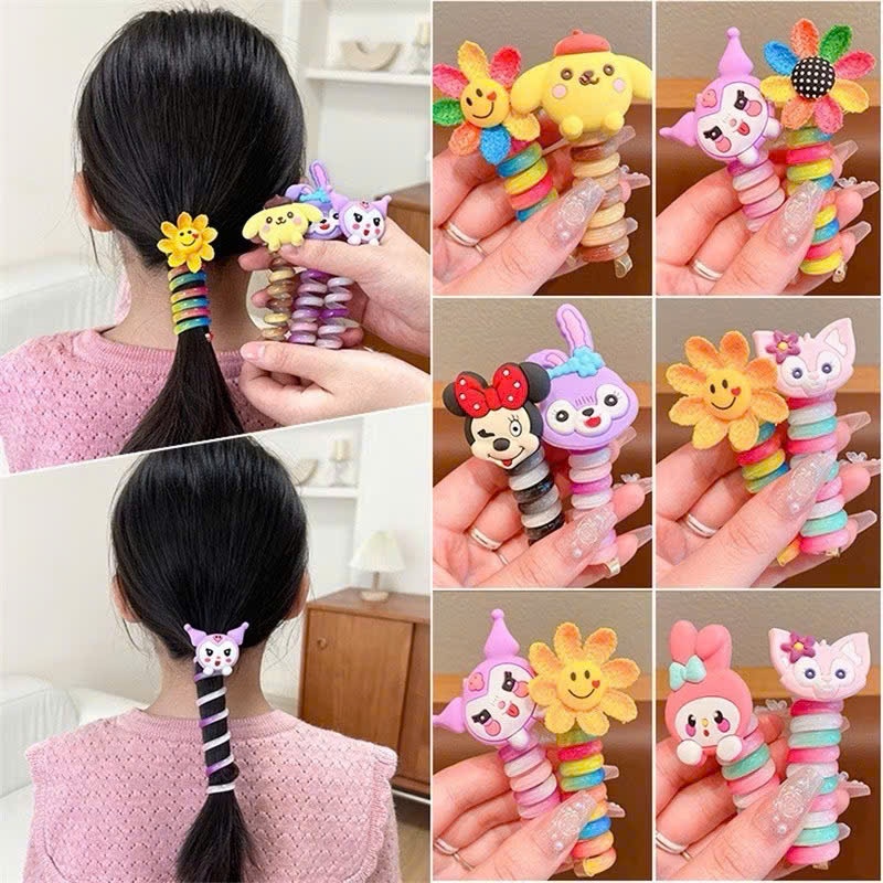 [COMBO 10] Dây lò xo quấn tóc tạo kiểu đính nơ bay- hoa xinh xắn cho bé gái- DÂY BUỘC TÓC LÒ XO - MÃ: DAY2