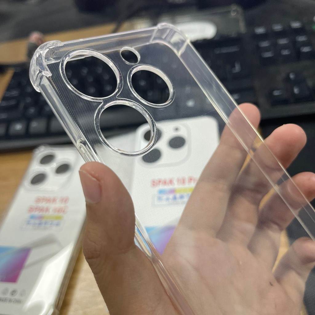 Ốp lưng Tecno spark 10, 10 pro, 10c dẻo trong suốt silicon cao cấp chống sốc bảo vệ cam điện thoại