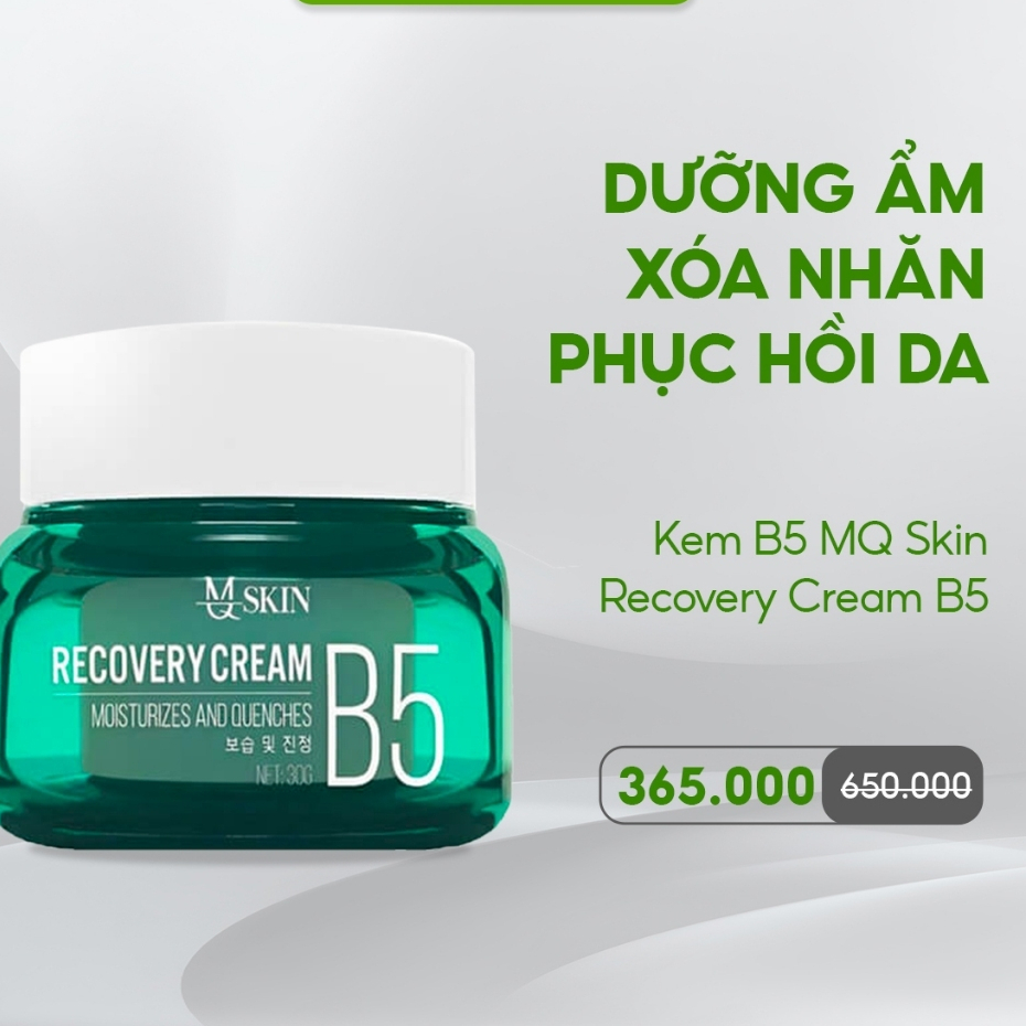 Ảnh Kem Dưỡng Ẩm B5 MQ Skin Phục Hồi Làn Da, Giảm Thâm Nám, Giúp Da Căng Mọng-  Recovery Cream Kem B5 Mới 30g 2