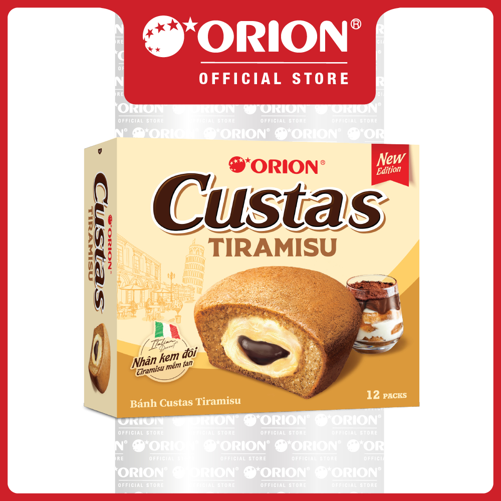 Ảnh Combo 2 Hộp 12 gói bánh Orion Custas 12P tiramisu (282G) 1