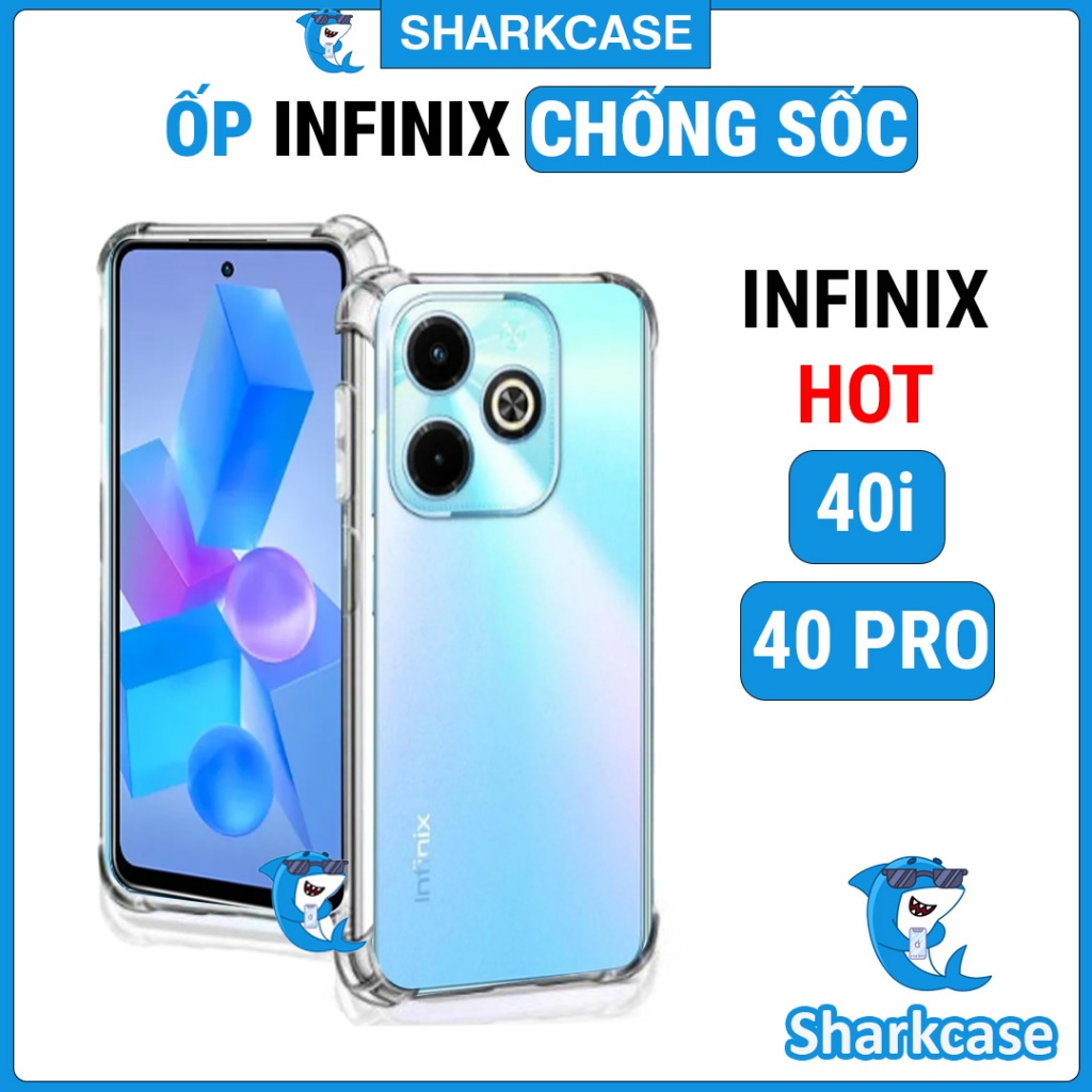 Ốp lưng Infinix Hot 40 Pro, 40i dẻo trong suốt silicon chống sốc bảo vệ cam điện thoại Vỏ bao lưng