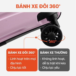 [COMBO SIÊU PHẨM] 2 Vali Kéo MIAvn Du Lịch Pisani LANI - Size 20/24/28 Nhựa PP Siêu Bền, Hạn Chế Bể Vỡ, Khoá TSA Bảo Mật