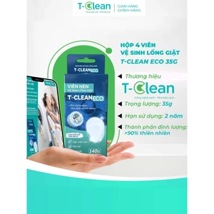 Hộp 4 viên Vệ Sinh Máy Giặt TClean-Tẩy Lồng Giặt Loại Bỏ Mùi Hôi và Cặn Bẩn Lâu Ngày