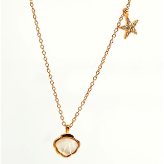 Dây chuyền bạc nữ LAMY Starfish & Seashell Pendant Necklace Rose Gold 6414