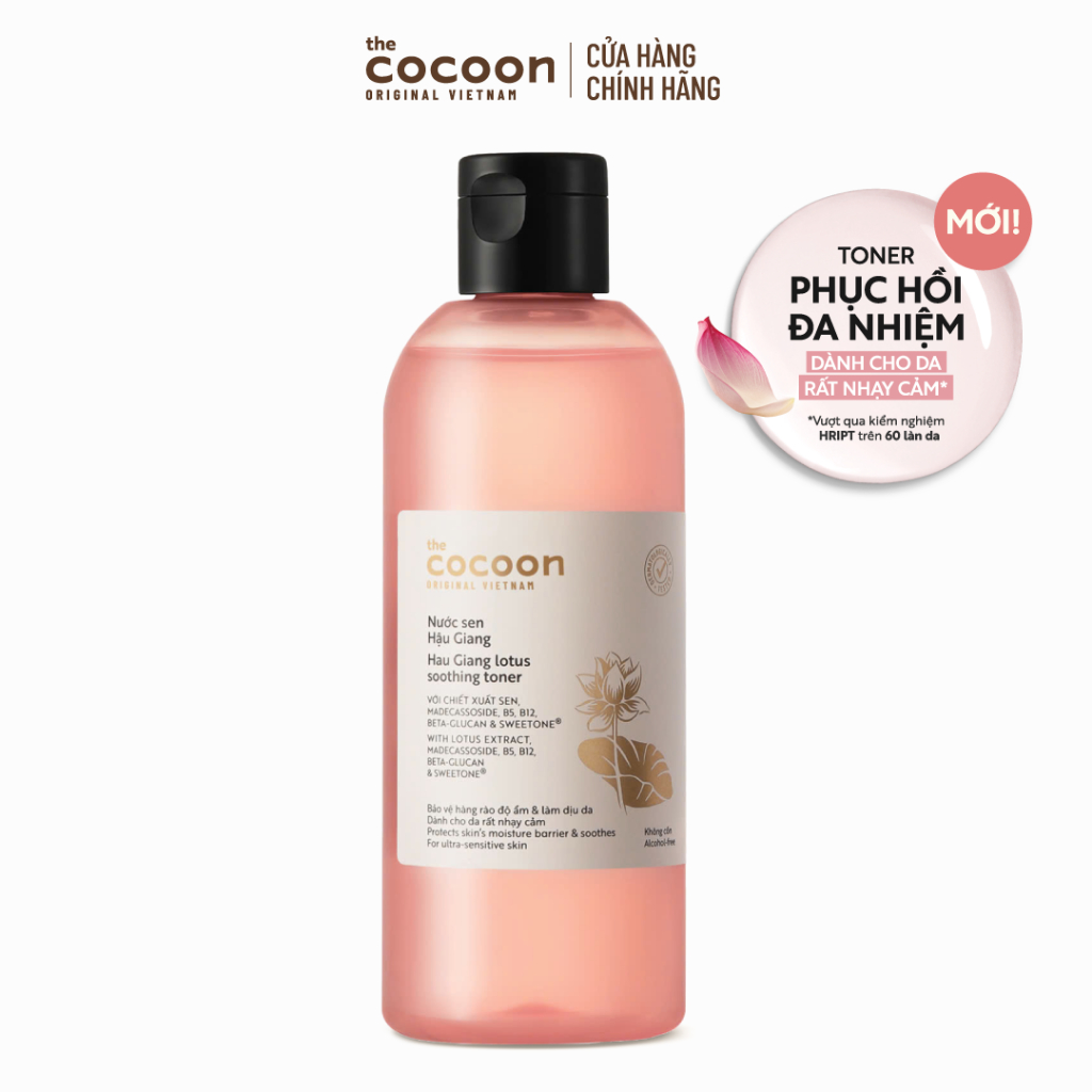 Ảnh Bigsize - Nước sen Hậu Giang (toner) giúp phục hồi đa nhiệm cho da rất nhạy cảm Cocoon 310ml 1