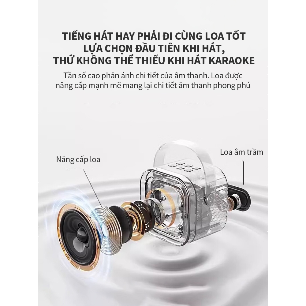 ICON Loa Kéo Karaoke Bluetooth Mini - Âm thanh chất lượng cao, Thiết Kế Nhỏ Gọn, Phù Hợp Gia Đình & Tiệc Tùng