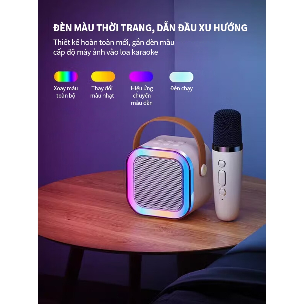 ICON Loa Kéo Karaoke Bluetooth Mini - Âm thanh chất lượng cao, Thiết Kế Nhỏ Gọn, Phù Hợp Gia Đình & Tiệc Tùng