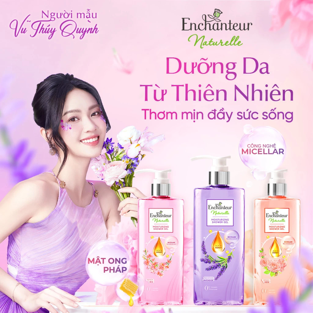 Ảnh Sữa tắm dưỡng da thiên nhiên Pháp Enchanteur Naturelle hương 510g (Tặng mùi ngẫu nhiên) 3