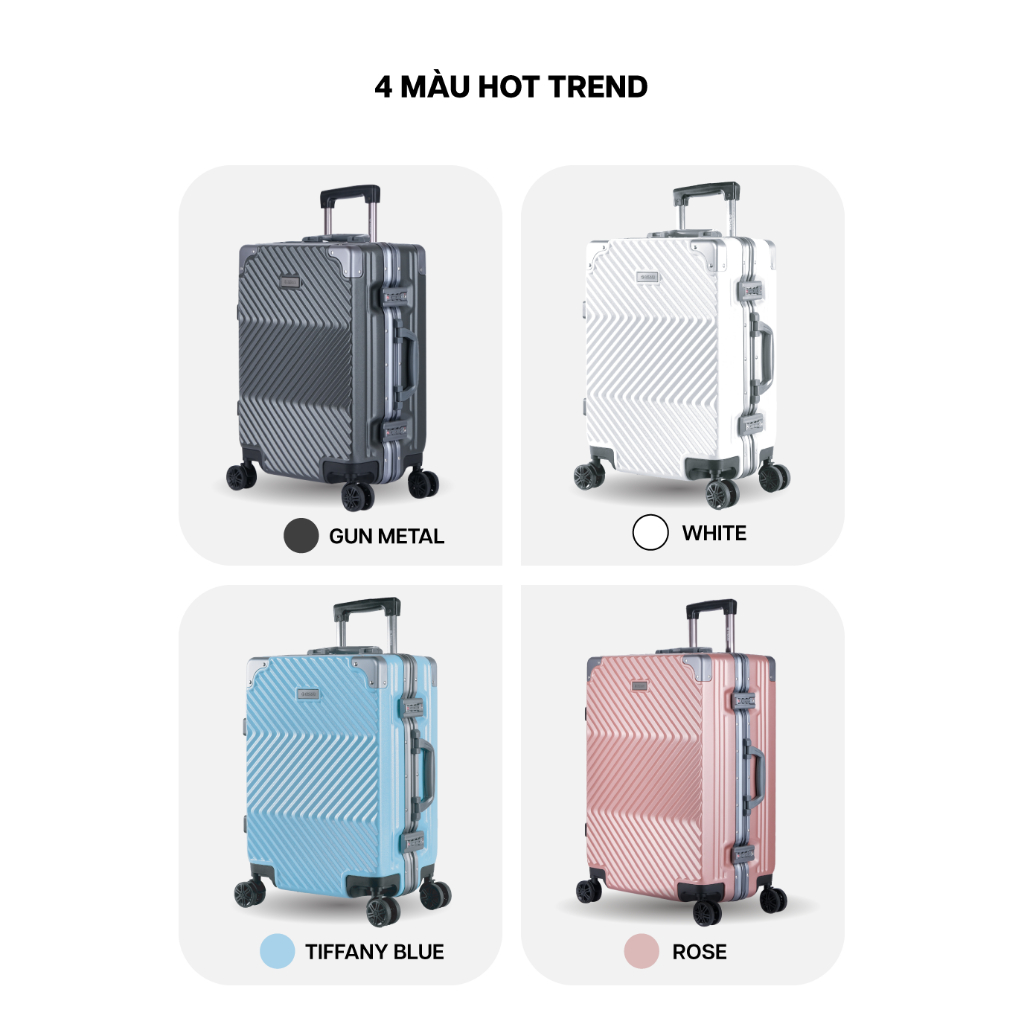 Ảnh Vali Kéo MIAvn Pisani X9 - Size 20/24/28, Nhựa PC Cao Cấp Siêu Bền, Khoá Khung Bảo Mật, Bảo Hành Trọn Đời 3