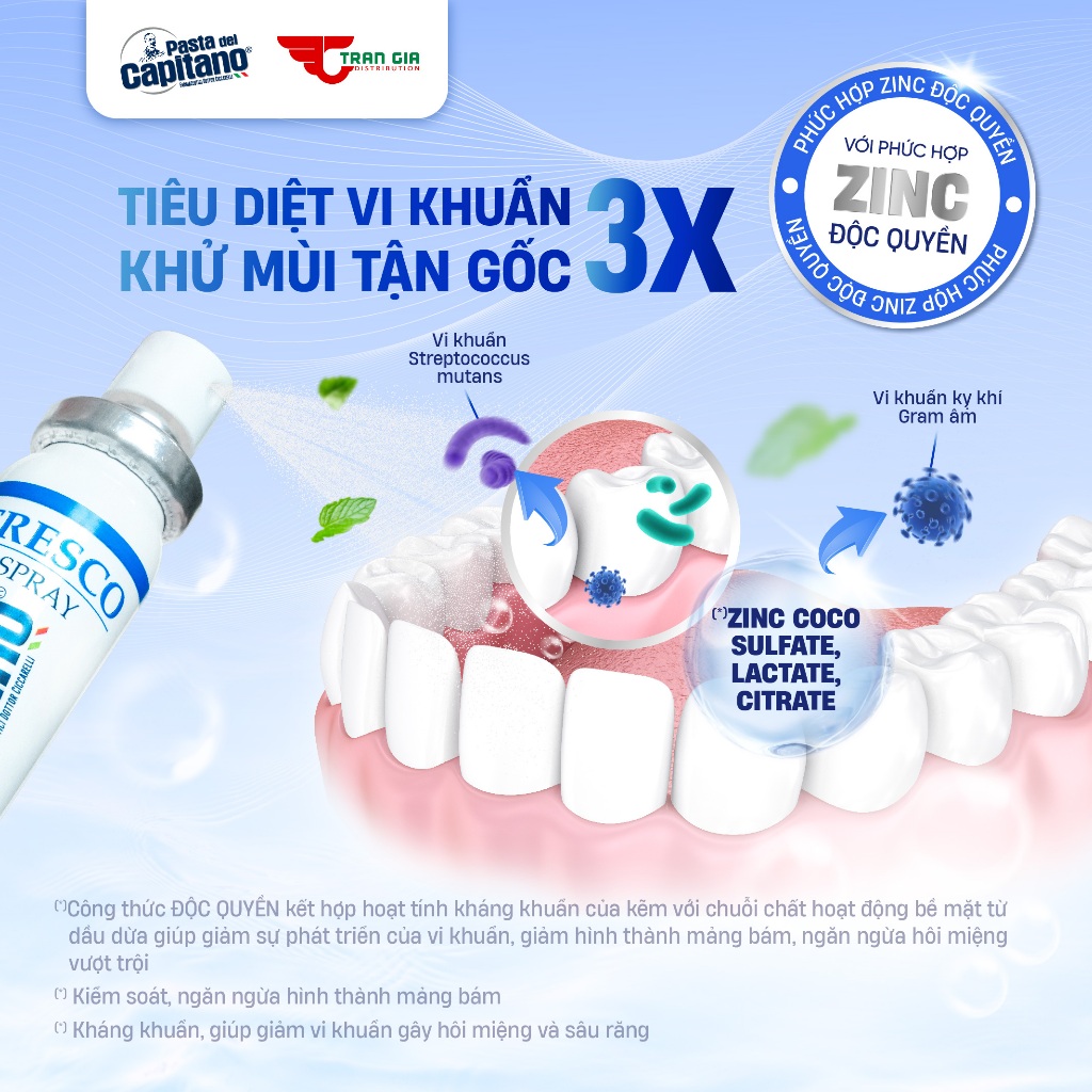 Ảnh Xịt Thơm Miệng Pasta del Capitano Pasta del Capitano – Chống môi miệng, Giúp Hơi Thở Thơm Mát, Hơn 200 Lần Xịt 2