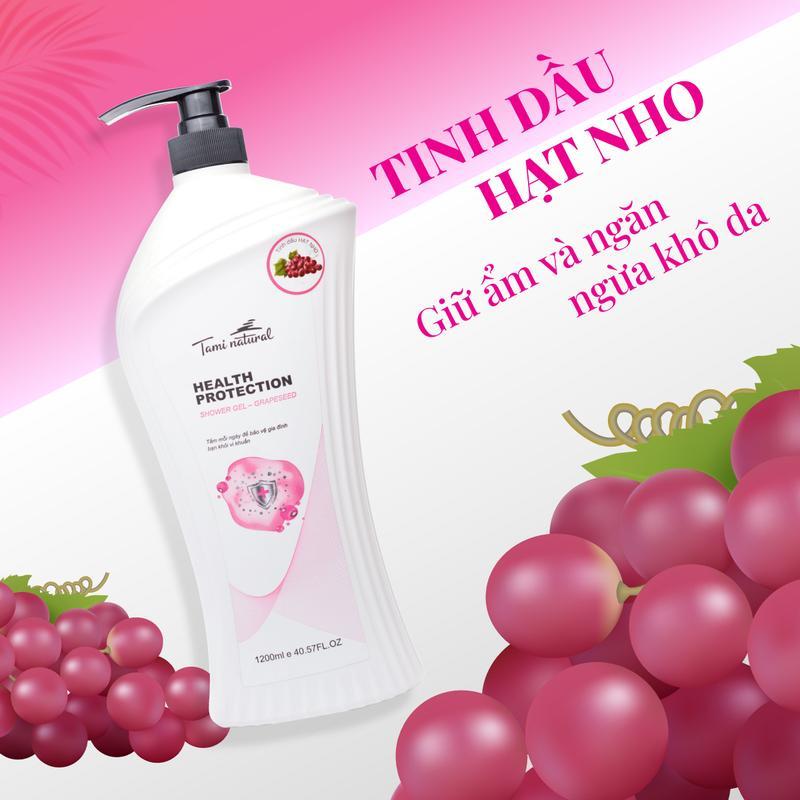 Ảnh Sữa Tắm Kháng Khuẩn Dưỡng Ẩm Sáng Da Tami Health Protection 1200ml 3