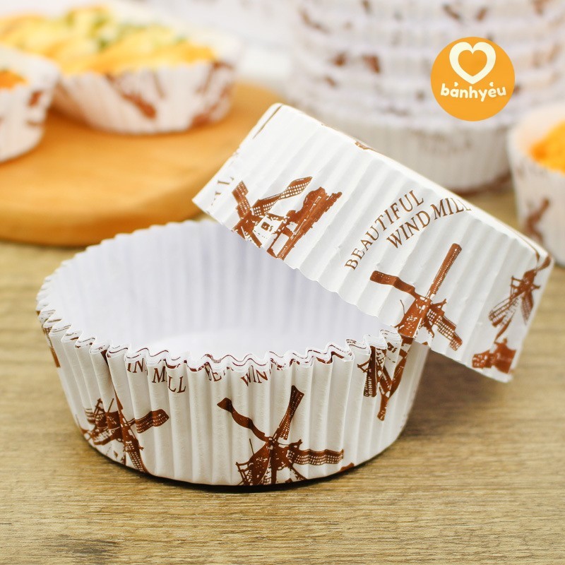 Cup giấy mềm Tròn/Oval lớn nướng bánh mì, bánh ngọt - BB208 lốc 300 cái