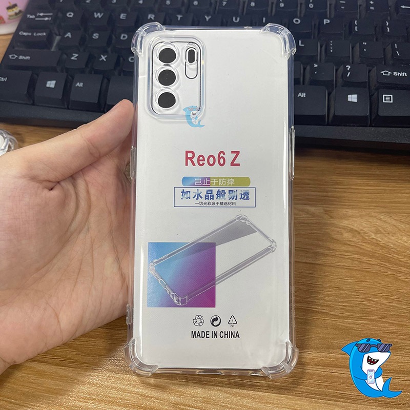 Ốp lưng Oppo reno 6 / 6Z 4G 5G nhựa dẻo trong suốt silicon cao cấp chống sốc viền vuông bảo vệ cam