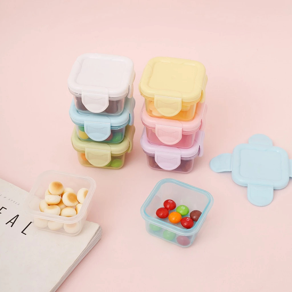 Ảnh Set 4 Hộp Trữ Đông KidAndMom ,Khay Trữ Đông Có Nắp khoá 4 chiều Đựng Đồ Ăn Dặm Cho Bé Chống Rò Rỉ 4