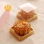 Hộp vuông đế vàng XY65S vừa bánh 50-75g/ Hộp đựng bánh trung thu, xôi, rau câu