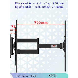 Gía Treo TiVi Xoay Đa Năng NB SP5 75'' - 110''inch - Khung Treo TiVi Xoay Góc Cao Cấp