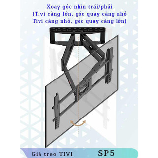 Gía Treo TiVi Xoay Đa Năng NB SP5 75'' - 110''inch - Khung Treo TiVi Xoay Góc Cao Cấp