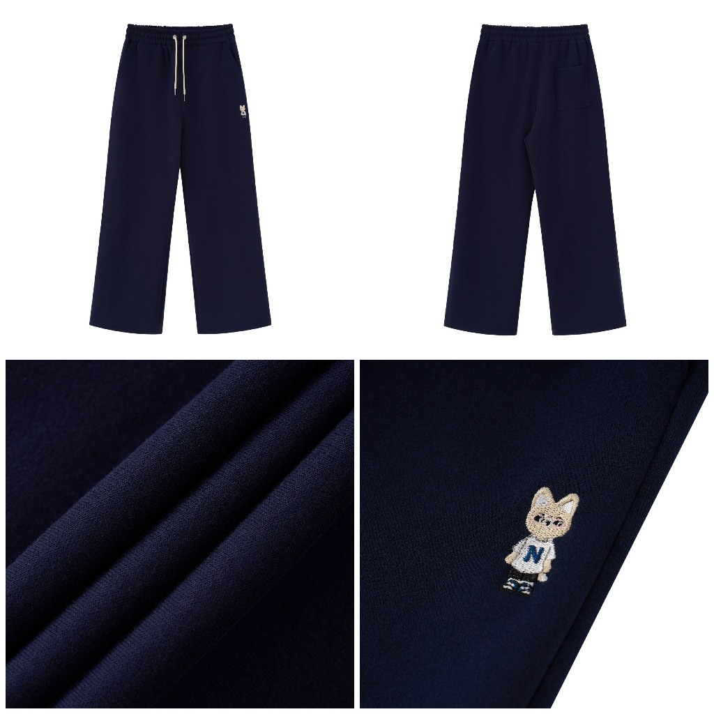 Ảnh Quần ống suông Unisex NOAM Teeny Homie Form rộng - Màu đen/ trắng/ be/ xám/ xanh than/ be đậm 4