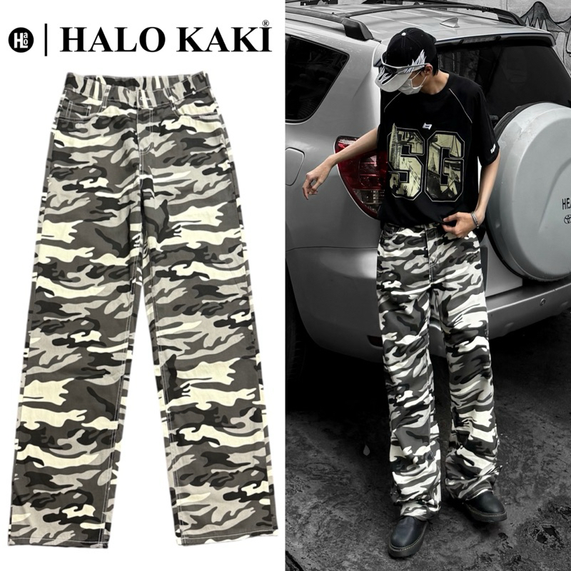 JEANS CAMO HOẠ TIẾT RẰN RI TRƠN - Quần jeans ống rộng hoạ tiết rằn ri ...