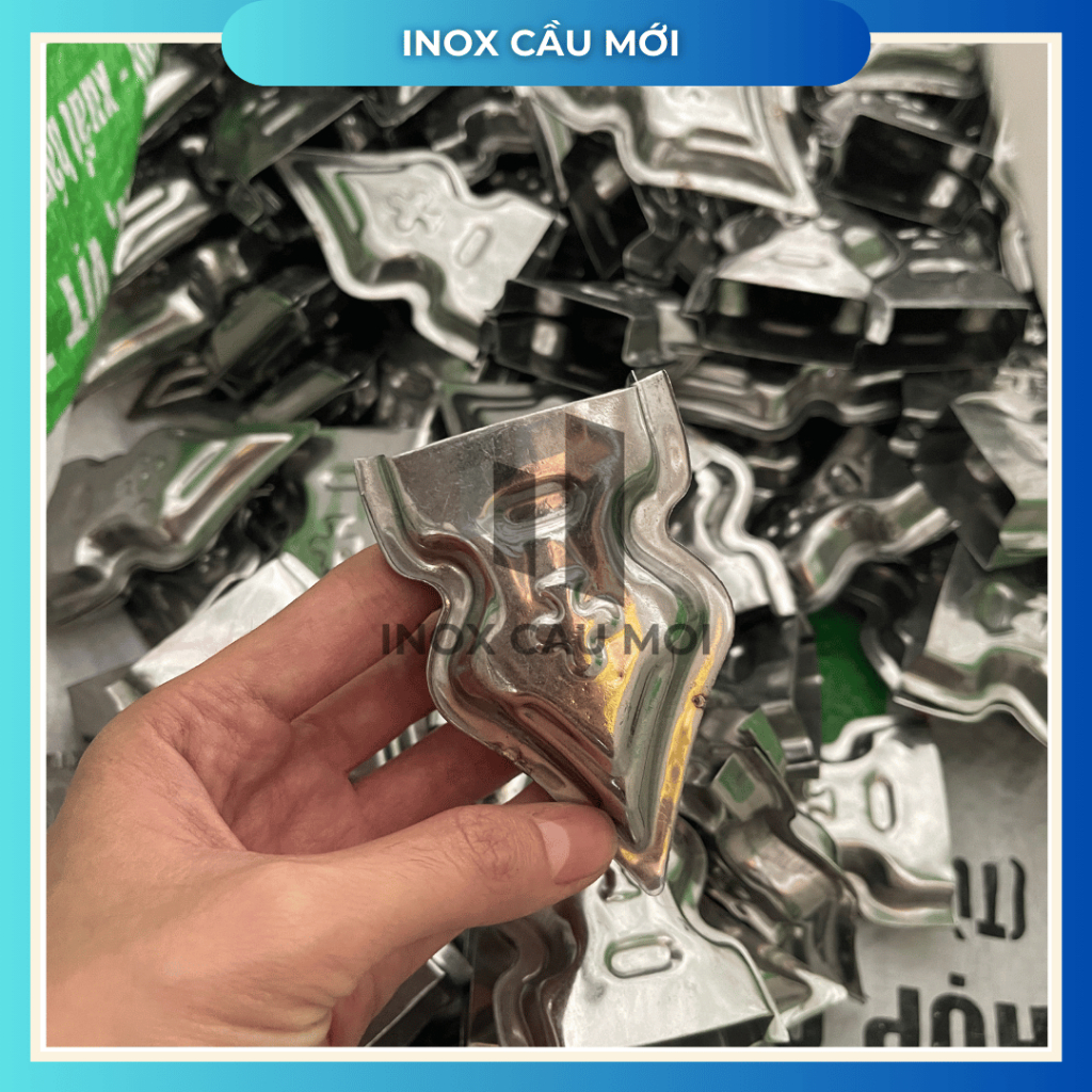 COMBO 10 - Mác xoắn chụp hàng rào INOX 304, nắp chụp bịt đầu sắt hộp 20x40