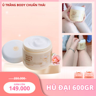 Kem ủ Trắng Da Gluta White Thái Lan hũ đại 600gr không bết dính, siêu thấm, siêu trắng (full tem chính hãng)