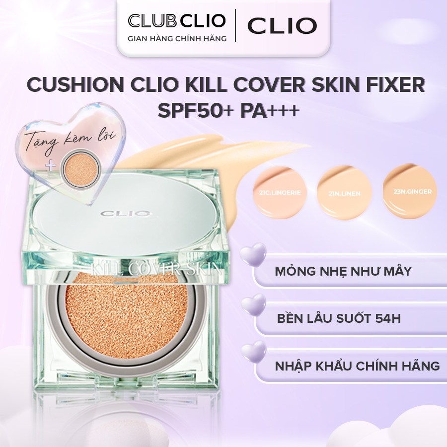 Phấn Nước CLIO Kill Cover Skin Fixer Cushion 15g Kiềm Dâu Lâu Trôi, Che ...