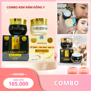 Combo Kem nám Face Nicos Cốt Nám Đông Y + Kem Face Cốt Trắng Nicos Nâng Cơ hết nám, trắng hồng căng bóng (kem ngày, đêm)