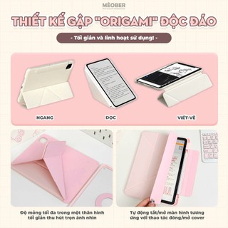 [New] Bao da Nam Châm Xoay x Origami cho iPad Gen7/8/9/10, Air4/5/6/7, Pro11- Tháo rời, bảo vệ máy tối đa by MèoBer