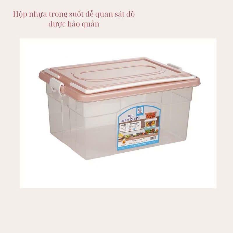 Hộp Nhựa Kín Đựng Thực Phẩm - Hộp Nhựa 2 Quai Việt Nhật Đựng Đồ Đa Năng